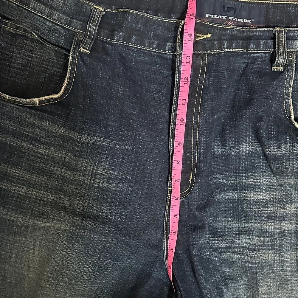 Phat Farm Jeans Mens 42x33 Dark Wash Relaxed Street Grunge Hip Hop Vintage Y2K